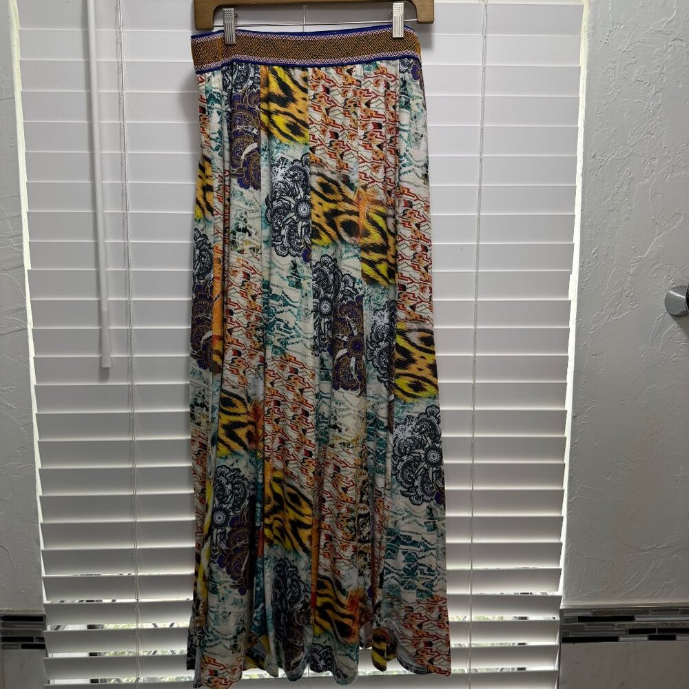 V Christina boho/hippie multipattern and multicolor color maxi skirt: Size XL - Picture 3 of 3